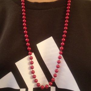 Pearl Necklace Bordeaux Maroon